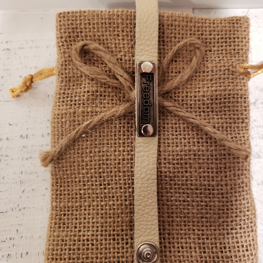 Freedom Leather Cuff Bracelet